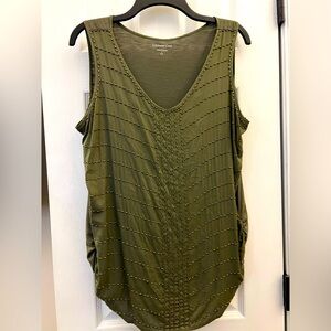 Coldwater Creek Textured Green Tank Top